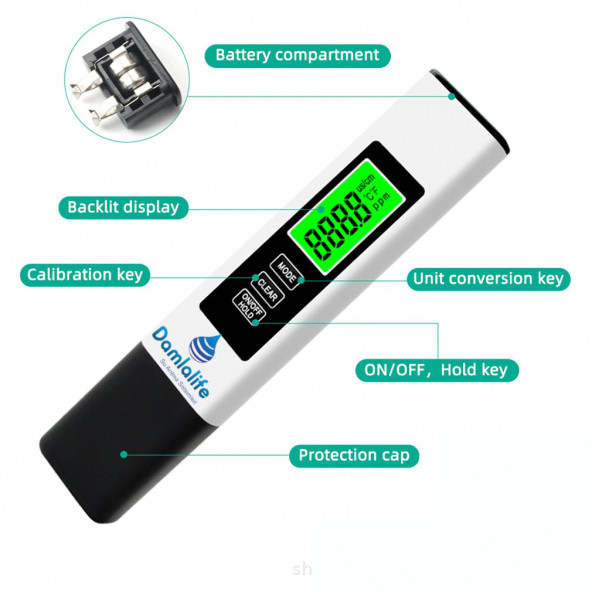 Tds Metre Su Ölçüm Cihazı  Işıklı - 3