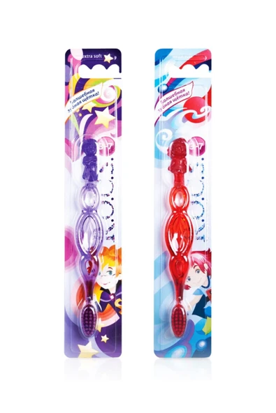 R.O.C.S. Kids 3-7 Yaş Diş Fırçası-2 Adet Mor Ve Kırmızı