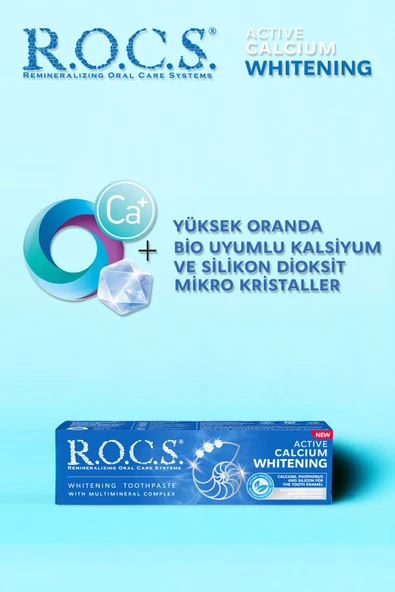 R.O.C.S. Aktif Kalsiyum Beyazlatıcı Diş Macunu 94g X 2 Adet - 3