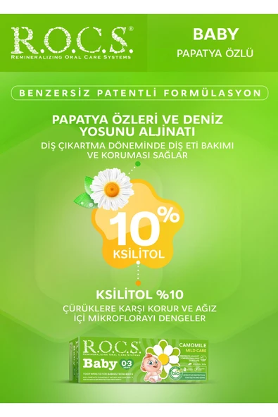 R.O.C.S. Rocs Baby Papatya Özlü Diş Macunu (0-3yaş) - 2