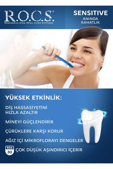 Sensation Rocs Sensitive Instant Relief Hassas Dişler Için Rahatlatıcı Diş Macunu - 94 G - 3