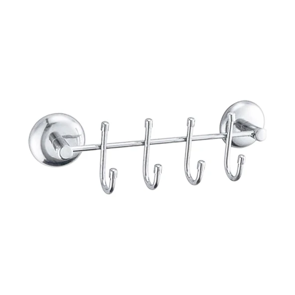 Metal 4'lü Askı Banyo Lavabo Vidalı Askılık Sağlam Aparat Krom Askılık Elbise Havlu Asma Askı - 4