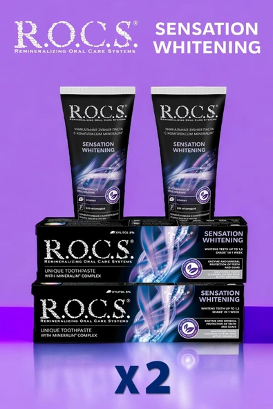R.O.C.S. Rocs Sensatıon Whıtenıng Ekstra Beyazlatıcı Diş Macunu 74gr X 2 Adet