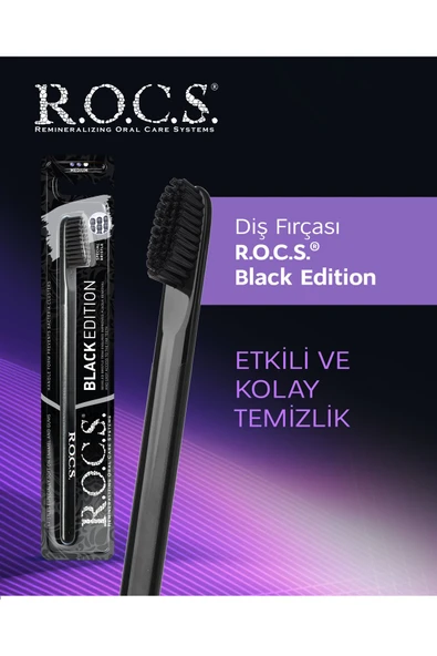 R.O.C.S. Black Edıtıon Beyazlatıcı Diş Fırçası Siyah Kıl - 2