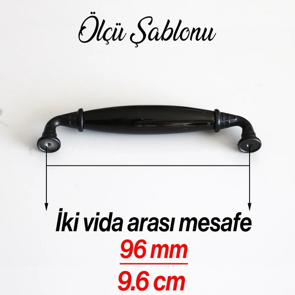 Porselen Siyah 96 Mm Mobilya Mutfak Kulpları Çekmece Dolap Kulplar Kapak Kulpu Kulbu Dolabı - Resim 4
