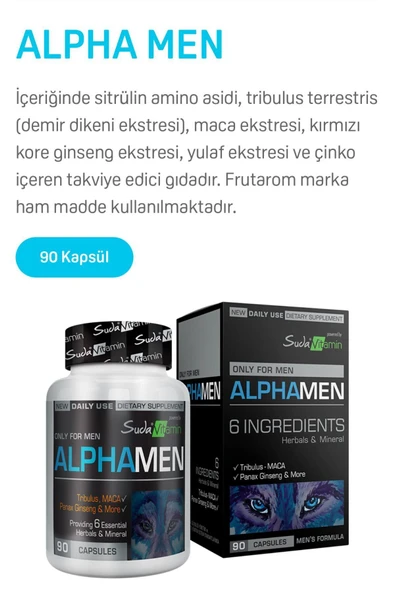 Suda Collagen Alphamen 90 Kapsul Tribulus Terrestris ( Güç Ve Performans ) - 2