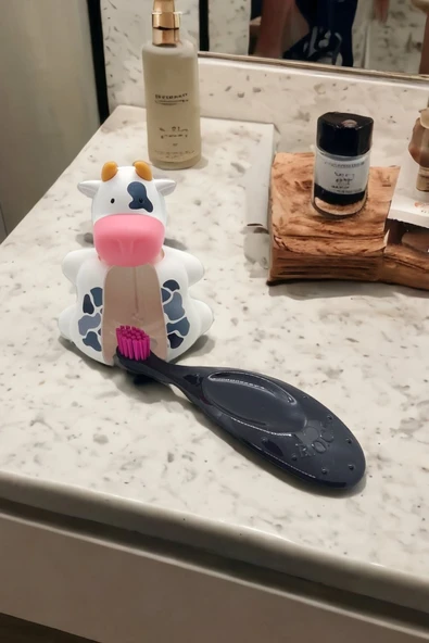 R.O.C.S. Baby Neon 0-3 Yaş Diş Fırçası Pembe Ve Flipper Hijyenik Saklama Kabı Seti - Inek - 2