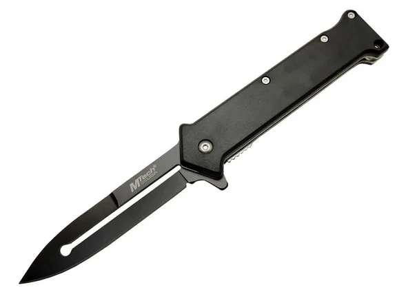 4 35bk Siyah Bas - Çek Kamp Çakı 20cm- Otomatik, Kemerlikli