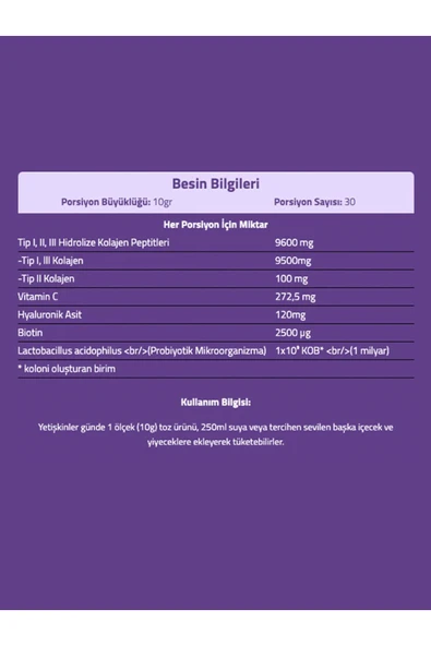 Suda Collagen Multiform Kolajen Aromasız 300gr - 9600 mg Hidrolize Collagen Peptit - Tip1,Tip2,Tip3 - 3