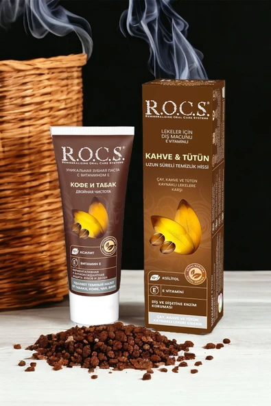 R.O.C.S. Kahve Tütün Lekelere Karşı Diş Macunu 60 ml - Resim 4