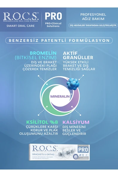 R.O.C.S. Pro Brackets & Ortho Diş Macunu (74g) - Resim 2