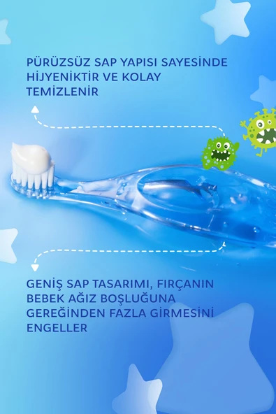 R.O.C.S. Rocs Baby 0-3 Yaş Bebek Diş Fırçası - Mavi - 3