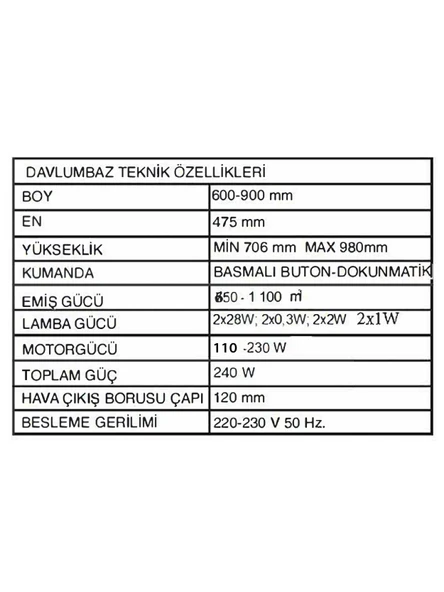 Alveus Mod F17 Beyaz Davlumbaz - 7