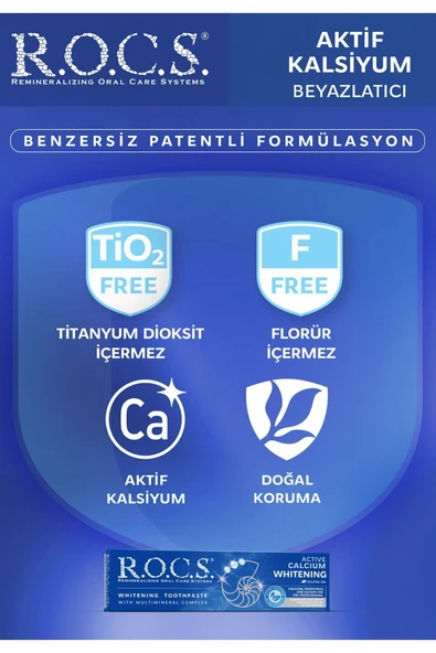 R.O.C.S. Aktif Kalsiyum Beyazlatıcı Diş Macunu 94g - 4