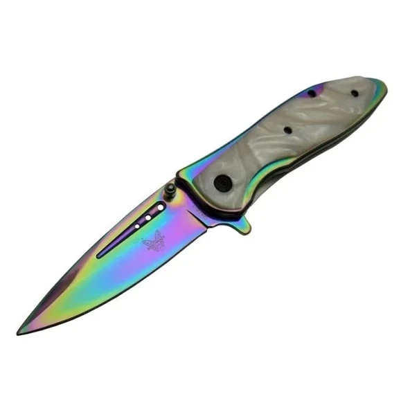 Da76-1 Çakı Renkli Sedef 20 Cm Manuel, Kemerlikli