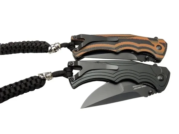 Tighe Fifhter Brt 863zbr Kahverengi Kamp Çakı 21cm - Yarı Otomatik, İpli, Kemerlikli