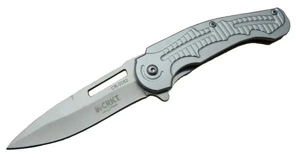 Cr 0062 Gri Oluklu Kamp Çakı 17,5 Cm - Otomatik, Kılıflı, Kutulu