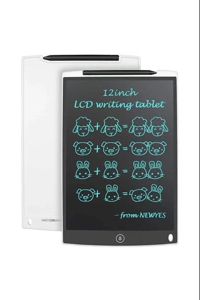 12 Inc Writing Lcd Grafik Dijital Kalemli Çizim Tableti Yazı Tahta Not Yazma Eğitim Tableti