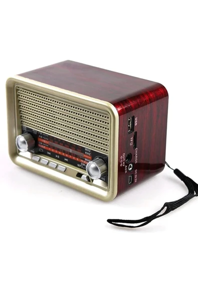 Nostalji Radyo Nns Ns-1537bt Şarjlı Fm Radyo Bluetooth Usb Aux