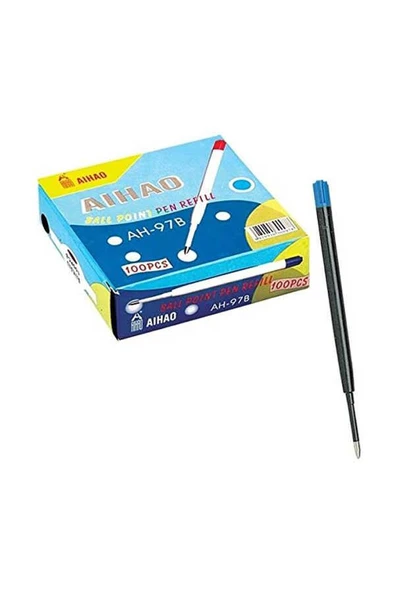 AIHAO 97-B PLASTIK PARKER REFIL MAVI - Resim 2