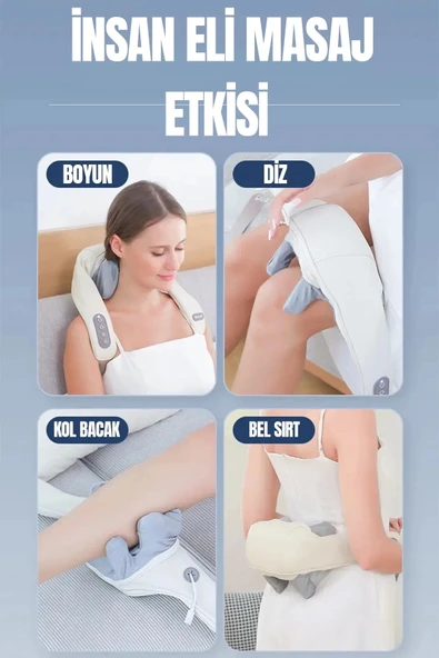 Şarjlı Ovmalı Isıtmalı Masaj Aleti Insan Eli Yoğurma Hissi - 5