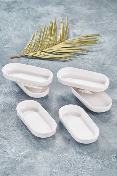 Avm Özel Kütahya Serisi 6,lı Çerezlik/kahvaltı Sunum Seti Birinçi Sınıf Seramik 17x8cm - 2