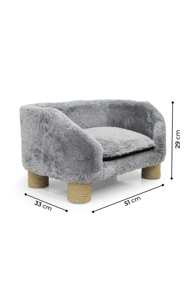 Peluş Kedi Koltuğu, Yumuşak Lüks Kedi Köpek yatağı, Kedi Köpek Koltuğu - 5