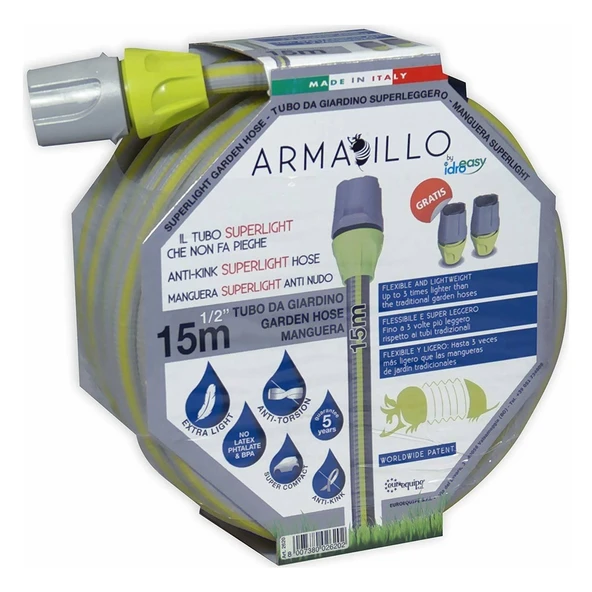 Idroeasy 2620 Armadillo 15 mt 1/2'' Bahçe Hortumu