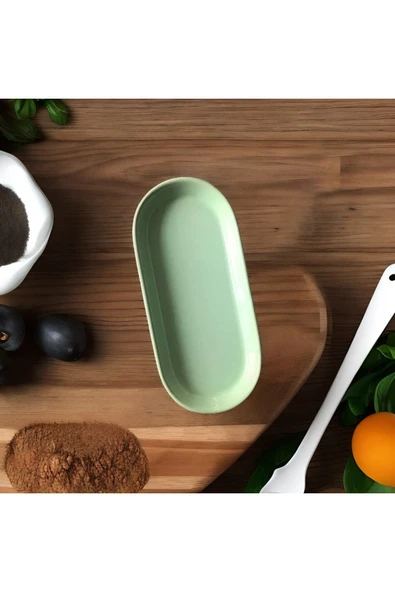 Kütahya Venüs 3 Lü Seramik Oval Kahvaltılık Masa Ortası Sunumluk 20*9 Cm Seramik Kahvaltılık Tabak - 4