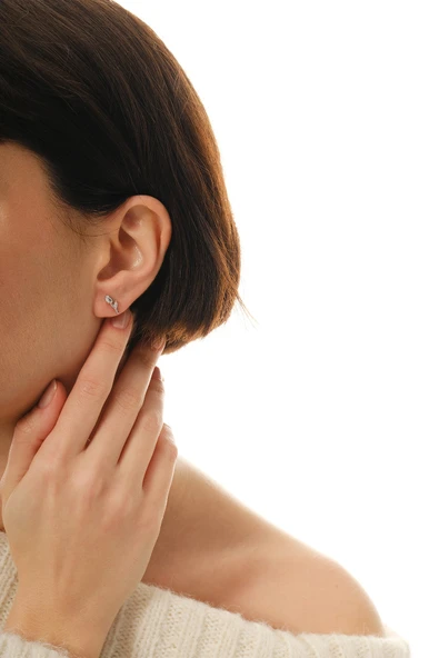 Gümüş rodyumlu markız kesim zirkon taşlı lale küpe SGTL12835RODAJ - Resim 3