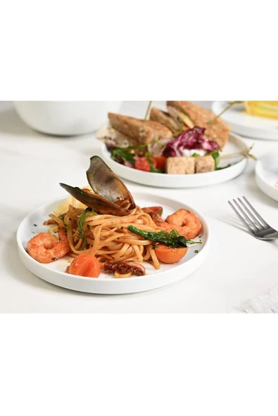 16cm Yuvarlak Pasta Tabağı, Sunumluk Pasta Tabağı , Tatlı Tabağı, Sunum Tabağı, Makarna Tabağı, - 4