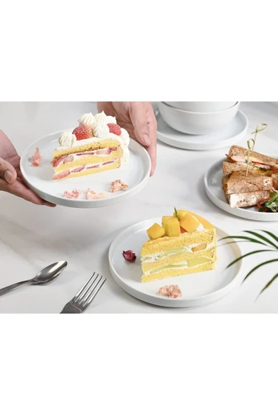 16cm Yuvarlak Pasta Tabağı, Sunumluk Pasta Tabağı , Tatlı Tabağı, Sunum Tabağı, Makarna Tabağı,