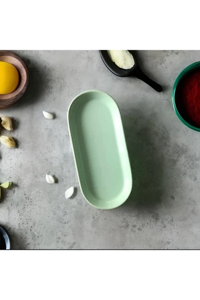 Kütahya Venüs 3 Lü Seramik Oval Kahvaltılık Masa Ortası Sunumluk 20*9 Cm Seramik Kahvaltılık Tabak - 2
