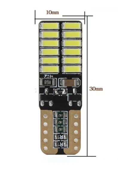 ASTRALED  T10 Dipsiz W5w Canbus 3030 6 Ledli Beyaz Park Plaka Ampülü (2 ADET) T10 Canbus - 2