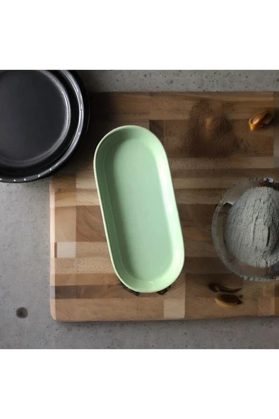 Kütahya Venüs 3 Lü Seramik Oval Kahvaltılık Masa Ortası Sunumluk 20*9 Cm Seramik Kahvaltılık Tabak - 5