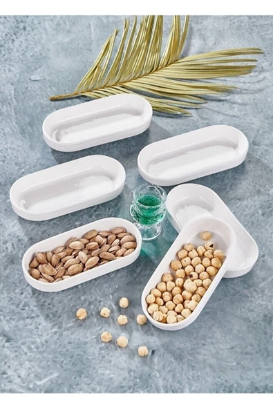 Kahvaltılık 6'lı Oval Tabak
