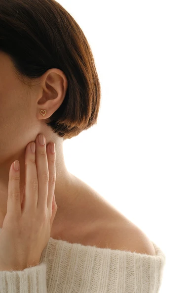 Gümüş altın yaldızlı mucize kalp küpe SGTL12832GOLD - Resim 3