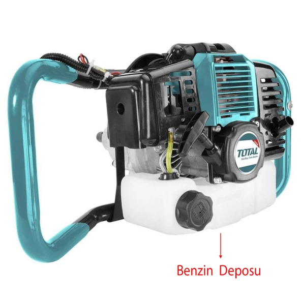 Benzinli Zemin Delme Burgu Makinesi Delik Açma 1.4 KW Fide Dikme Total Toprak Seti 150 mm 800 mm - 3
