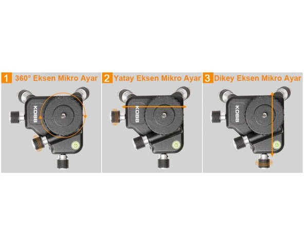 KOBB KBL2 Üç Eksenli Hassas Ayarlanabilir Lazer Hizalama Tripodu - Resim 3