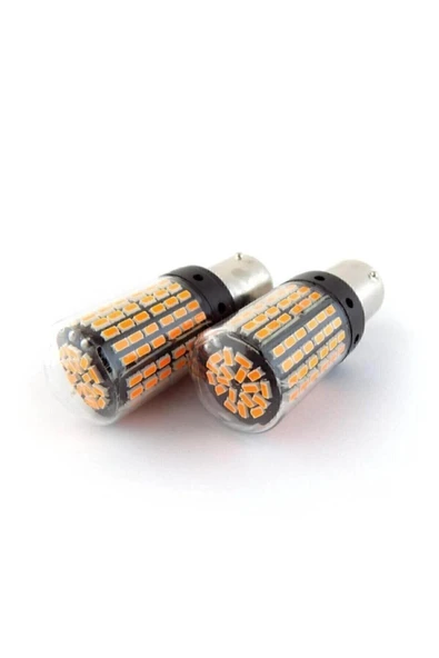 ASTRALED  Led Sinyal Ampulü 144 Led Turuncu ARIZA IŞIĞI YAKMAZ - tek duy düz tırnak - 3