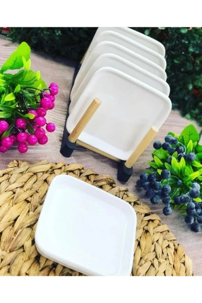 Seramista Seramik 3 Lü 19 Cmkare Sunumluk / Pasta Tabağı / Kahvaltılık