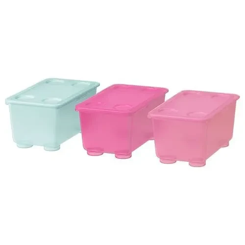 IKEA Glıs Kapaklı Kutu Pembe-turkuaz 17x10 Cm 3 Parça ürün görseli 1