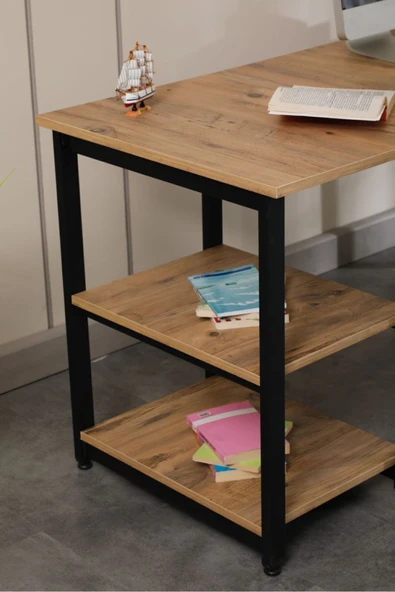 reflekta Çalışma Masası Kitaplıklı Raflı Büyük Boy 60x160 - 4