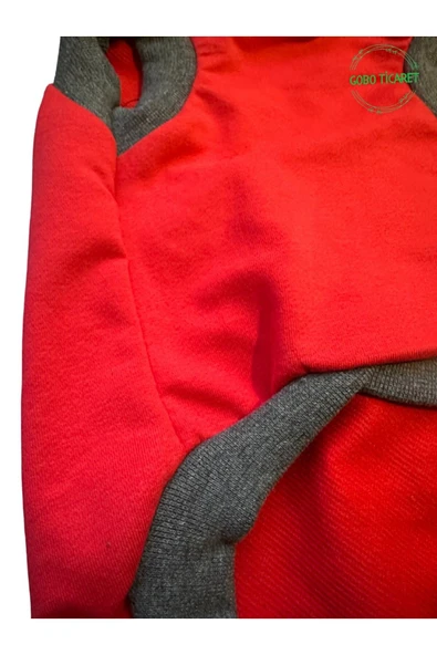 Pembe Ayıcık Aksesuarlı Kırmızı Kedi Köpek Kıyafeti Elbisesi Large/L/Beden 3 - 5