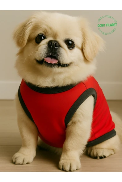 Sevimli Beyaz Ayıcık Aksesuarlı Kırmızı Kedi Köpek Kıyafeti Elbisesi XXLarge/XXL/Beden 5