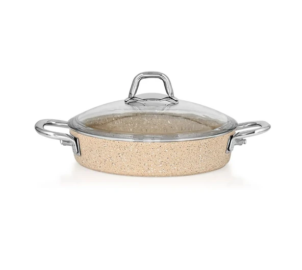 Lavonni 26 Cm Granit Basık Tencere Metal Sap