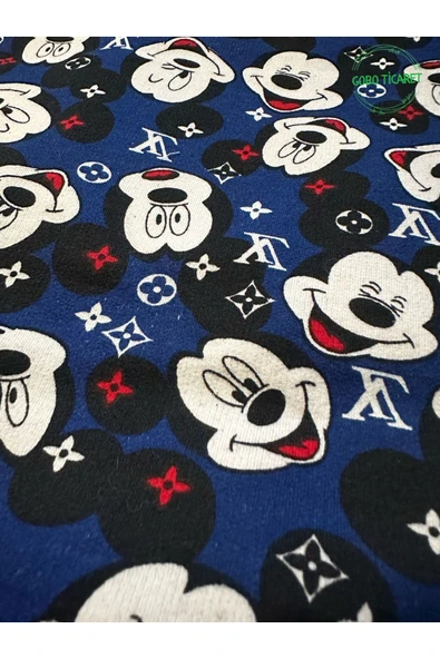 Mavi Mickey Mouse Desenli Kedi Köpek Kıyafeti Elbisesi Medium/M/Beden 2 - 4