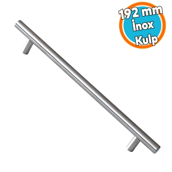 10 Adet İnox Metal Mobilya Mutfak Çekmece Dolap Dolabı Kapak Kulbu Kulpu Kulpları (192 mm - 19.2 cm) - Resim 6