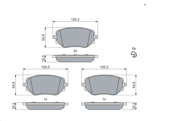 Bosch 0986460063 Ön Fren Balata Clio 5 Nissan Micra