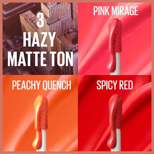 Maybelline New York Sunkisser Hazy Matte Likit Allık  - 36 Spicy Red - 4